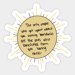 Boundaries, sunshine Sticker